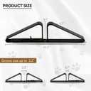 PUPETPO Support Feet for Pet Gate (Updated Version), Pet Gate Metal Support Feet Set of 2 for Extra Wide Foldable Dog Gates, Easy to Install, A Pair of Safety Fence Feet for Wooden Dog Gate, Black