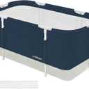 Portable Foldable Bathtub,Soaking Standing Bath Tub for Shower Stall, Easy to Assemble Collapsible Bathtub, Suitable for Travel, Camping and Outdoor Activities (Relax, 45inch)