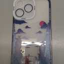 Mamarmot Compatible with iPhone 16 Pro Max Clear Case, Japanese Cool Cartoon Anime Aesthetic Scenery Soft Shockproof Protective Transparent Back Case Cover Shell (Landscape-4, for iPhone 16 Pro Max)