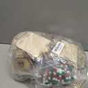 DoubleFill 24 set Christmas Wooden Gingerbread House Craft Kit DIY Christmas Village Set 3D Xmas Wood Birdhouse Craft Kits Included Paint Paintbrush Rope Pom Pom for Festival Party Game Gifts Supplies