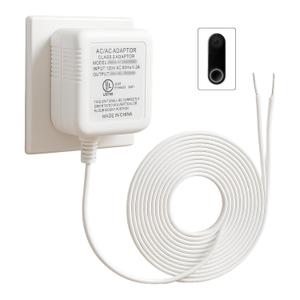 24V Doorbell Transformer for All Ring Video Doorbell, 26Ft Long C Wire Adapter Doorbell Power Supply Cable, Compatible with Nest Eufy Ecobee Sensi and Honeywell Thermostat