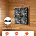 VEVOR Solar Powered Fan, 25W Solar Panel with 4 Fans, Adjustable Solar Panel Angle, 2668 RPM High-Speed, Flexible Installation, Fast Air Exchange for Greenhouse, Grow Tents, Chicken Coops, Shelters