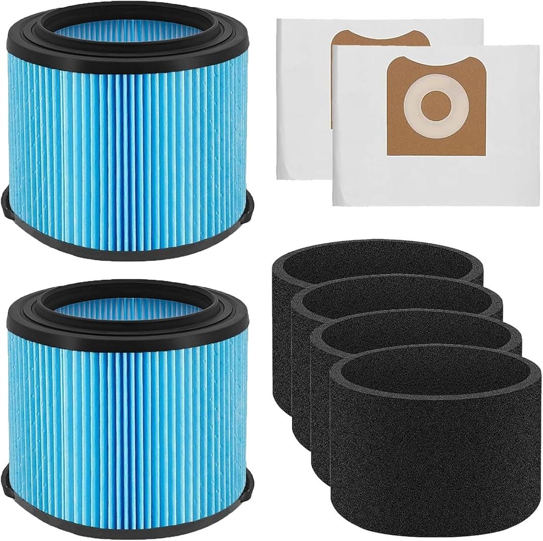 VF3500 Filter Fit for Ridgid 3-4.5 Gallon Wet/Dry Vacuums, for Ridgid WD3050, WD4070, WD4080, WD4522, WD 4050, 4000RV, 4500RV(2+2+4 Pack)