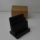 8.5 x 11 Brochure Display Stand 3 Tier Wooden Brochure Holder Black Literature Holder Magazine Display Business Card Holder Postcard Display Flyer Holder for Magazine Pamphlet Booklets Menu (1)