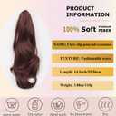 DAXSRXI Claw Clip Ponytail Extension, Clip in Ponytail, 14 Inch, 33A | Dark Auburn, Ponytail Extension, Pony Tails Hair Extensions, Hair Ponytail Extension