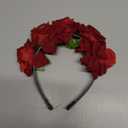 Headband Wedding Party Hairband Day of Dead Flower Crown (Claret)