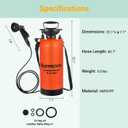 Portable Shower, 2.1Gallon (8L) &10 Spray Modes | Pressurized Beach Shower for Camping Travel & Sand, Camping Shower, Surf Shower, Portable Water Sprayer, Nylon Insulated Cover, Orange