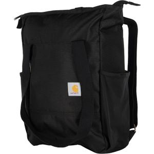 Carhartt Classic Convertible Backpack Tote, Durable Water Repellent Material W/ 17" Laptop Sleeve, Black, One Size