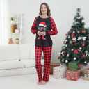 Family Matching Christmas Pajamas Set, Cute Elk Sleepwear for Boys Girls Dad Mum (Black)