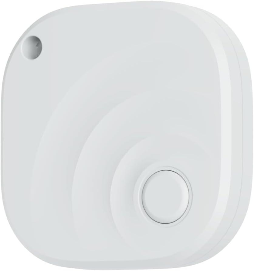 1 Pack Dual System Tracker for iOS and Android Bluetooth Tracker Smart Tags Compatible with Apple Find My (iOS) & Google's Find Hub(Android) for Keys, Luggage, Wallet, Vehicles(White)