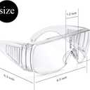 Frienda 6 Pairs Clear Safety Glasses Over Eyeglasses Goggles Clear Glasses Anti- Fog/Scratch Eye Protection Polycarbonate Protective Eyewear Safety Goggles For Shooting, Lab, Outdoor, Workplaces