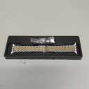 Seven-link Watch Band for Apple Watch Series 11, 10, 9, 8, 7, 6, 5, 4, 3, 2, 1 and SE 3/2/1 for Women, Dressy Stainless Steel Metal Band for Apple Watch 40mm 41mm 42mm 38mm 44mm 45mm 46mm for iWatch (Silver and Gold)