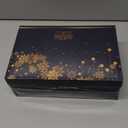 Mini Christmas Tree with Lights, Small Table Top Decorations, Desktop Miniature Pine Tree Xmas Holiday Decor Indoor Home, Bottle Brush Trees with Wooden Base, 5 Pcs with Light