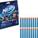 NERF Elite 2.0 20-Dart Refill Pack, 20 Official Nerf Elite 2.0 Foam Darts, Compatible with All Nerf Blasters That Use Elite Darts, Kids Stocking Stuffers (Standard)