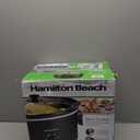 Hamilton Beach 6 Quart Slow Cooker with Space-Saving Folding Handles, 3 Heat Settings, Dishwasher Safe Stoneware Crock and Glass Lid, Black (33664)