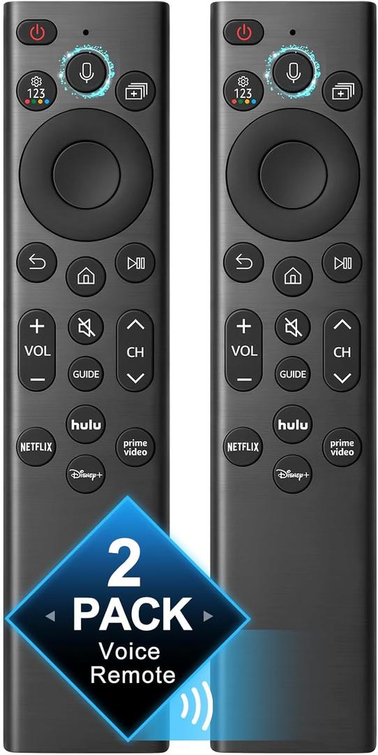 2 Pack Voice Remote Replacement for Samsung-TV-Remote-Control, Compatible with All Samsung Frame Neo QLED UHD 4K 8K Series Smart TVs with Voice Control 
