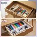30 PCS White Sturdy Cardboard Drawer Organizers, Minimalist Paperboard Storage Bins for shelf Desk Drawer Closet Cabinet, DIY Labeling, for Kitchens, Pantries, Offices, Classrooms