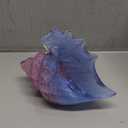 DOVDOV Hand-Blown Glass Conch Sculpture, Coastal Home Decor Conch Horn, Glass Art Seashell Ornament, Office, Living Room Tabletop Centerpiece, Bathroom Shelf top and Cabinet Decoration.