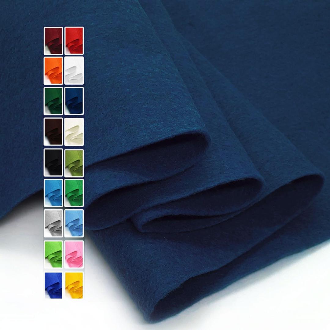 Navy Blue Felt Fabric 36" X 36"(1 Square Yard), 1.6mm Thick Soft and Durable Flexible Craft Felt by The Yard for Sewing DIY Art Craft Project Decorations