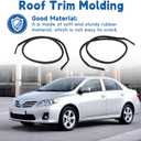 Silscvtt Roof Trim Molding Kit Sealing Strip Black Replacement for Corolla 2009-2013