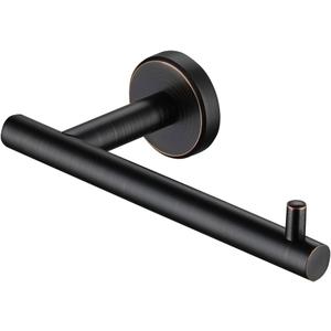 JQK Toilet Paper Holder Oil Rubbed Bronze, 5 Inch 304 Stainless Steel Thick 0.8mm Tissue Paper Dispenser for Bathroom, Hold Mega Rolls Wall Mount, TPH100-ORB (Bar)
