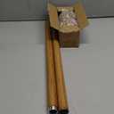 Wood Curtain Rods for Windows 28 to 48 Inch, 1'' Adjustable Heavy Duty Curtain RodVintage Imitation Wood Grain Decorative Drapery Rods with Pumpkin Finials for Bedroom Living Room