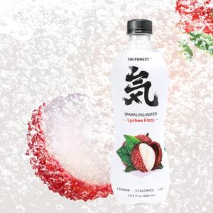 CHI FOREST Sparkling Water, Lychee Fizzy Flavored Bubbly Sparling Water in Bottle, 0 Sugar and 0 Calories Carbonated Water, 16.2 Fl oz(480ml), Pack of 15, Best By: 05/JUN/2026