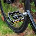 Bike Bicycle Pedals - 9/16 Quick Release Pedals Aluminum Flat Pedals - 3 Bearings Bicycle Pedals with Reflectors for Mountain Road BMX MTB Folding Bike