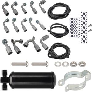Motoparty AC Hose Kit R134a for GM Cars Truck #6#8#10 for Buick Chevrolet Cadillac GMC Wuling Baojun Holden with AC Receiver Drier