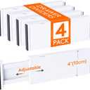 Lifewit 4 Pack Drawer Divider 4" High,11-17" Drawer Dividers for Clothes, Adjustable Clothing Drawer Organizers, Expandable White Dresser Drawer Separators for Bedroom, Bathroom, Vanity, Office