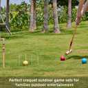 Pointyard Six Player Croquet Set with Premium Wooden Mallets 28 in, Colored Ball, Wickets, Stakes, Perfect Outdoor Game, Yard Game, Party BBQ Game for Adults & Families (Includes Sturdy Carrying Bag), 28'' Standard