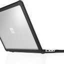 STM Dux Case for Microsoft Surface Laptop 7th Edition (13.8") Slim Rugged Protective Shell with Transparent Back, Non-Slip Feet, Open-Hinge Cooling, TPU Clip-On Design Black
