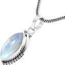 Gemstone Pendant Silver Pendant For Women Girls Gift, Natural Gemstone Pendant Necklace, Handmade Pendant, Solitaire Pendant Christmas Gift