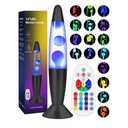 Color Changing Black Liquid Motion Lamps: 17 Colors LED Night Light for Adults with Remote & Timer, Smart Ambient Mood Lighting for Bedroom Office, Novelty Cool Christmas Birthday Gifts, 13 Inch