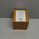 AuldHome Design Square Tissue Box Cover (Enamel/Mango Wood); Minimalist Scandinavian Decor White Cube Tissue Holder