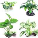 5PCS Artificial Fish Tank Plants Silk Aquarium Plants for Betta Fish