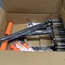 Saker Lawn Aerator Tool, Lawn Aerator with 15 Iron Spikes, Automatic Leaf and Dirt Cleaning with Spring-Loaded Design, Metal Manual Aerator for Loosening Soil Aerating Patio, Yard, Garden Orange