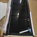 Hasipu Full Length LED Mirror with Lights, 83" x 36" Floor Standing or Hanging Mounted, Full Body Dressing Mirror, Dimmable Light, Tempered Glass, Square Black