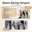HOUSE DAY Space Saving Hangers 100 Pack, Clear Clothes Hanger Connector Hooks, Heavy Duty Hangers Space Saver, Premium College Dorm Room Essentials, Closet Organizers and Storage
