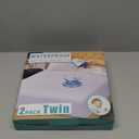 2 Pack Twin Size Premium Waterproof Mattress Protector, Soft Breathable Mattress Pad, Noiseless Waterproof Bed Cover - Stretch to 21" Fitted Deep Pocket Mattress Protection (Basic White - 2pack)