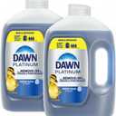 Dawn Platinum Refill Jug Dish Soap, Fresh Rain Scent Liquid Dishwashing Detergent Powerful Dawn Dish Soap for Tough Grease Removal Dishwashing Liquid Value Pack, 51.5 oz (Pack of 2)