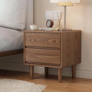 Night Stand With Drawer, End Table, Bedside Tables, Mid Century Modern Nightstand With Open Storage Shelf, Wood Bedside Table, 2-Tier Bed Side Table, Small Night Stands For Bedrooms (Color : Brown)