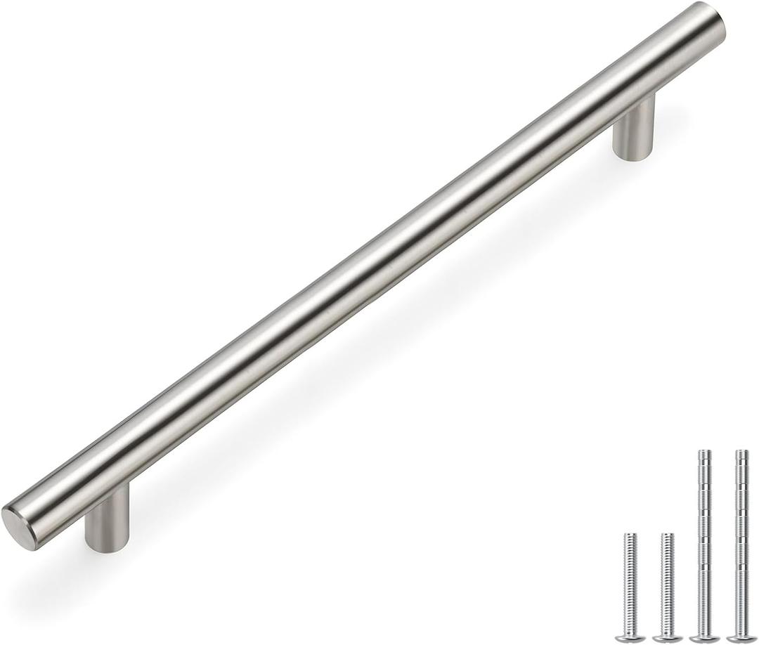 homdiy 20 Pack Brushed Nickel Cabinet Hardware Cabinet Pulls - HD201SN Cupboard Handles Modern Cabinet Door Handles 7-1/2inch Hole Center Modern T-Bar Pulls