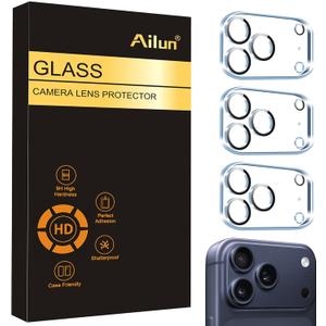 Ailun 3 Pack Camera Lens Protector for iPhone 17 Pro Max, Tempered Glass, 9H Hardness, Ultra HD, Anti-Scratch, Case Friendly, Does not Affect Night Shots[Not for iPhone 17/ 17 Pro/ iPhone Air]