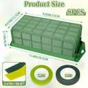8PCS Floral Foam Cage, Flower Cage Holder, Dry and Wet Rectangle Flower Arrangement, Hangable Green Blocks Floral Foam Cages for Artificial Flesh Flower Wedding Holiday, Home, Garden Party Decorations