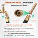 Cesun Metal Garden Hose 5FT, Short Connector, Water Lead-in Hose Extension, Kink-Free, Flexible and Lightweight, Drinking Water Hose for Hose Reel, RV