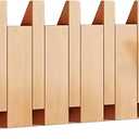 Beech Paint-10 Hooks Wall Mounted Coat RackHooks Piano Key Hangers Natural Solid Wood Hanger Non-Woven Fabric Clothes Hangers for Closet, Kitchen, Bedroom, Bathroom, Entryway