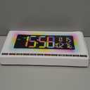 Large Digital Wall Mount Clock 17.3", 15 Color Modes Jumbo Numbers, 8 Color Modes Atmosphere Lights, Led Large Display Auto-Dimming/DST, for Classroom Living Room Garage Gym, Gift for Senior Mom Dad