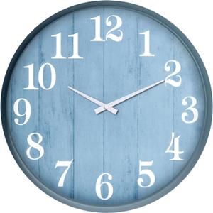 TOOCAT Large Outdoor Indoor Clock, 18-inch Waterproof Wall Clock, Battery Operated for Swimming Pools, Gardens, Warehouses, Courtyards, Living Rooms, Workshops and Offices