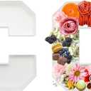 10 Inch Plastic Fillable Letter for Charcuterie, Party Table Centerpiece, Waterproof (C Style)